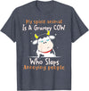 Funny My Spirit Animal Is A Grumpy Cow Tee Shirt My Spirit Animal Is A Grumpy Cow Who Slaps Annoying People T-Shirt -