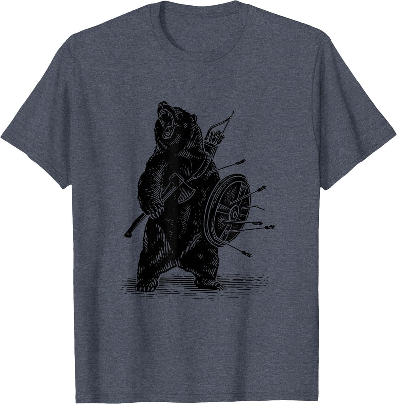 Amazing T shirt Viking Bear T-Shirt Polar Bear T-Shirt T-Shirt - Heather Blue