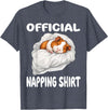 Official Sleep Pajamas Nightgown Sleepwear Co. Guinea Pig Official Napping shirt Pajamas Nightgown T-Shirt - Heather Blue