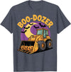 Bulldozer Halloween Costume Toddler Spooky Ghost Boo-Dozer Halloween Kids Bulldozer T-Shirt - Heather Blue