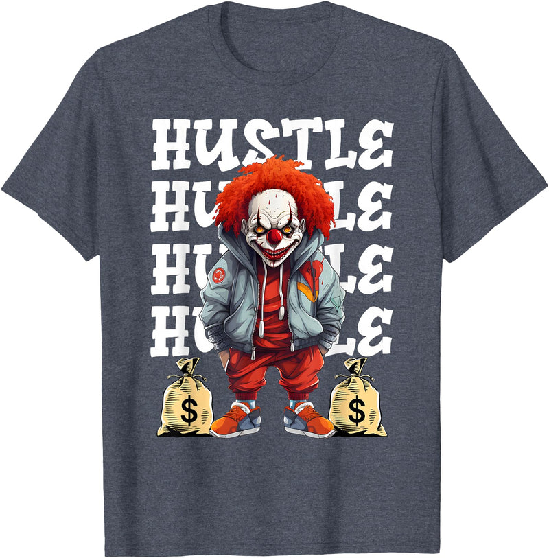 Hip Hop Clown Money Calling Horror Streetwear Tee Hip Hop Scary Clown Hustle Money Urban Streetwear Halloween T-Shirt -
