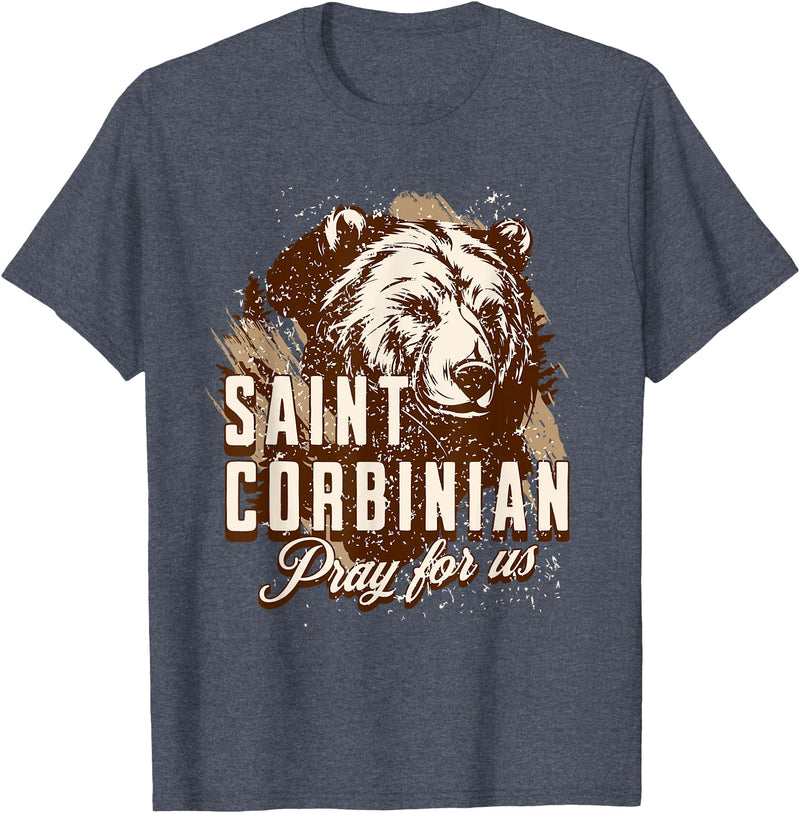 Happy Catholics St Corbinian German Saints German Catholic Bear T-Shirt - Heather Blue