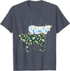 Vintage Animals Designs Vintage Cow T-Shirt - Heather Blue