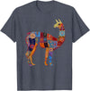 We Love Llamas & Alpacas - Peru Souvenirs Co. Peruvian Llama Alpaca Flowers Colourful Peru Souvenir T-Shirt - Heather Blue