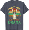 Only You Can Prevent Drama Camping Llama Gift Tee Only You Can Prevent Drama Lama Camping T-Shirt - Heather Blue