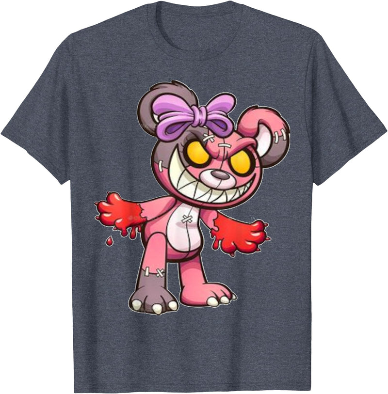 Teddybär Bad and Cute Teddy Bear T-Shirt - Heather Blue