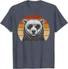 Polar Bear Retro Sunset Vintage Prints Co Polar Bear Retro Sunset Animal Lover Vintage Cool Owner T-Shirt - Heather Blue
