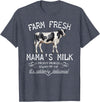 New Mommy Breastfeeding HumorDesigns for Women Funny Breastfeeding Mama's Milk Cow Farm Lacatation New Mom T-Shirt - Heather