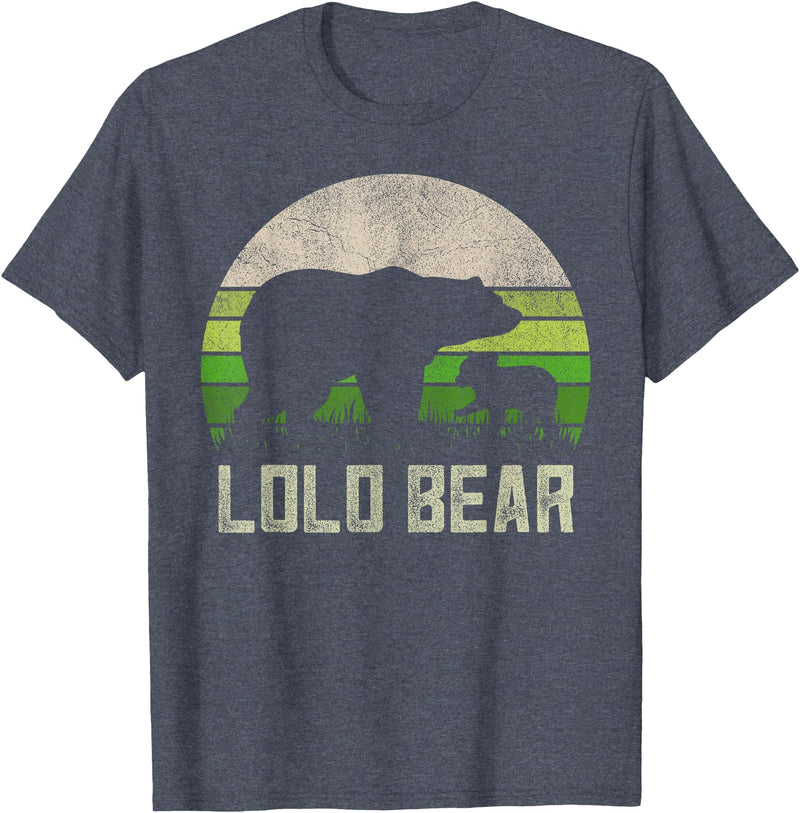 Lolo Bear Gifts & Shirts From Grandchildren Funny Filipino Grandpa Shirts From Grandkids, Cub Lolo Bear T-Shirt - Heather Blue