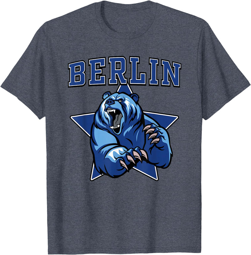 High School Team Spirit MVP Berlin Sports Berlin Bears High School Team Spirit T-Shirt - Heather Blue