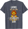 Lion Lover Gift Lions are Awesome Lion T-Shirt - Heather Blue