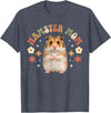 Hamster Mom Groovy Hamster Mama Hamster Owner Hamster Lover T-Shirt - Heather Blue