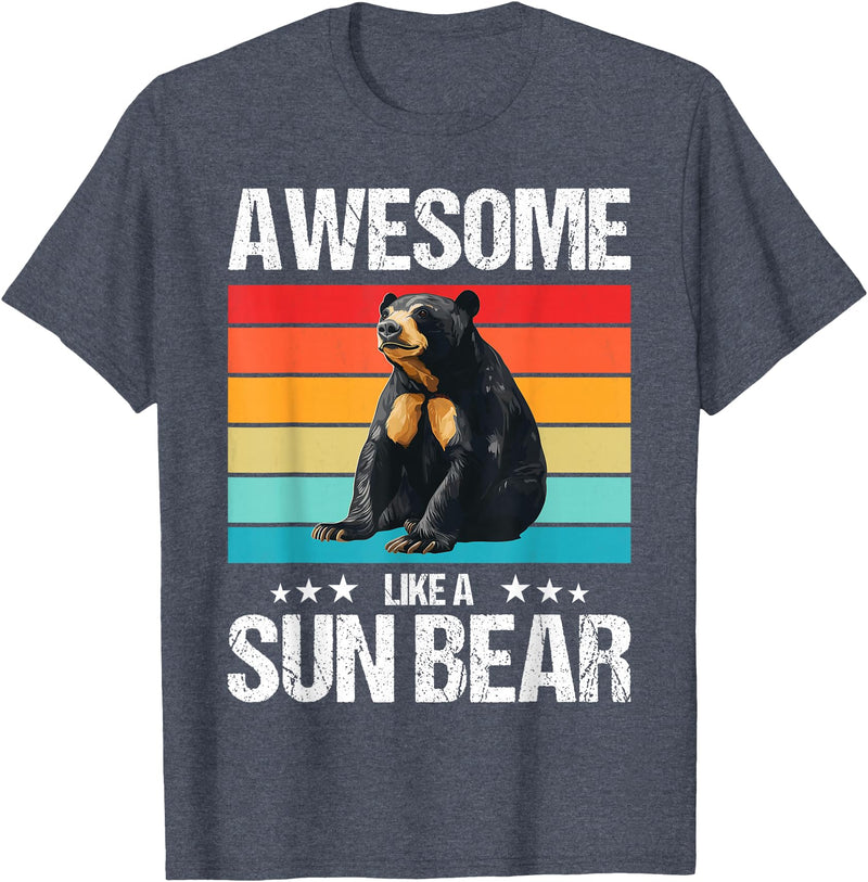 Sun Bears Sun Bear Lovers Shop Awesome like a Sun Bear. Sun Bears Sun Bear T-Shirt - Heather Blue