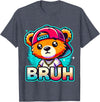 Magical and Funny Teddybear Gifts Hip Hop Teddy Bear Bruh T-Shirt - Heather Blue