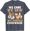 Guinea Pig Lover Clothing Funny Guinea Pig We Came We Saw We Pooped Everywhere T-Shirt - Heather Blue