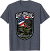 Great Smoky Mountains National Park Souvenirs Gatlinburg Tennessee Souvenirs Bears Gifts TN American Flag T-Shirt - Heather Blue
