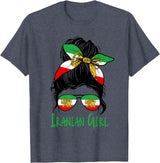 Iran For Women Iranian For Girl Flag Lion Persian T-Shirt - Heather Blue