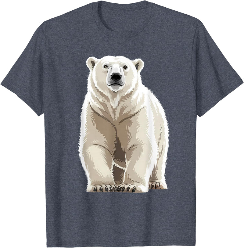 Polar bear for Men Women Design byMH Polar Bear T-Shirt - Heather Blue
