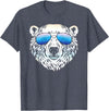 Sunglasses Zoo Mega Cool Polar Bear T-Shirt - Heather Blue