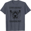 Trendy Apparel Trendy Unbearably Handsome Stunning Bear Face T-Shirt - Heather Blue