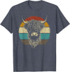 Scottish Highland Cow Lovers men woman kids Scottish Highland Cow Cattle Hairy Cow Retro for Cow Lovers T-Shirt - Heather