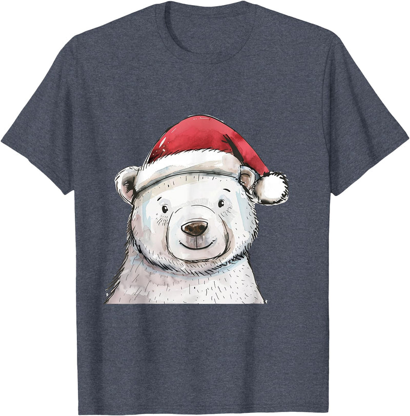 Merry Christmas Gifts For The Whole Family Christmas Holiday Season Xmas Polar Bear T-Shirt - Heather Blue