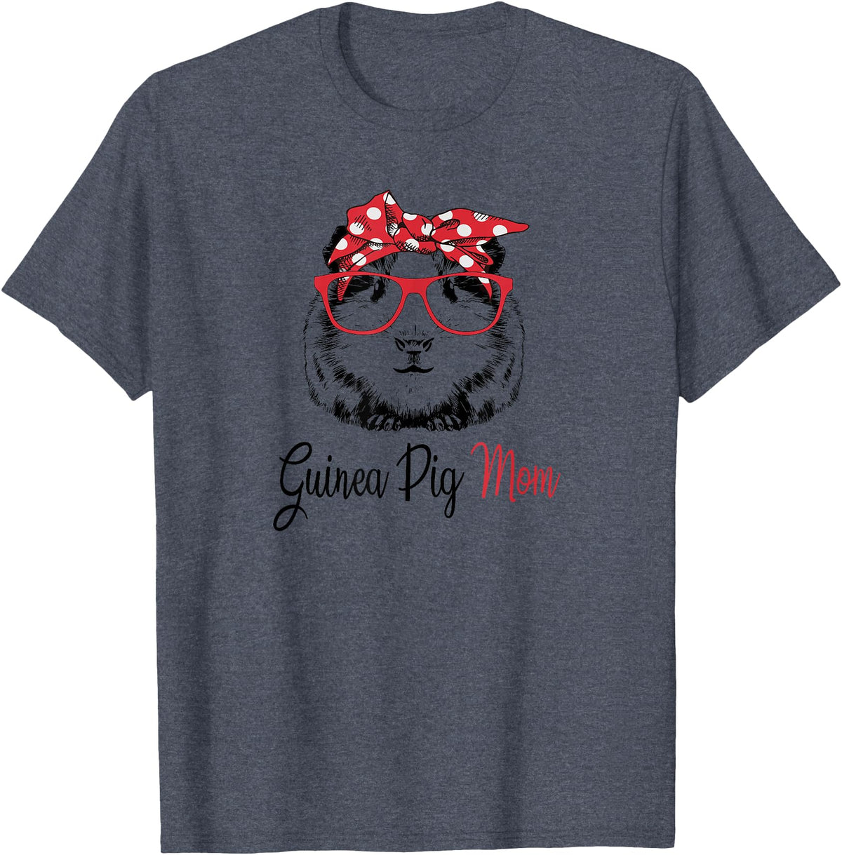 Funny Love Cavy Mom Gifts T Shirts & Hoodies Womens & Girls Kids Cute Wheek Lover Mama Guinea Pig Mom T-Shirt - Heather Blue
