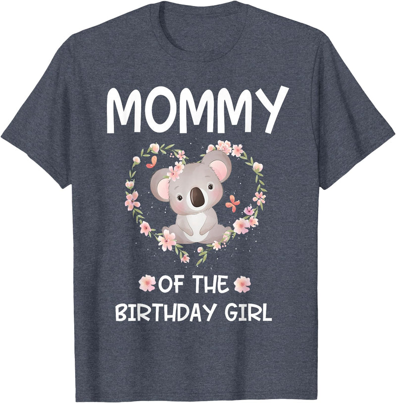 Koala Bear Birthday Party Theme Supplies Air 1st First Birthday Koala Bear Mommy Of The Birthday Girl T-Shirt - Heather Blue