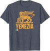 T-ShirtManiak Venezia Leone San Marco Italian lion Venice Italy Italy T-Shirt - Heather Blue