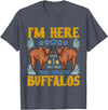 Buffalo Tee Shirt I Was Told There Would Be Buffalos Buffalo Lover T-Shirt - Heather Blue