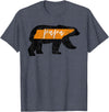 Tennessee State Flag and Home Vintage Shirt Co. Mens Papa Bear Tennessee State Flag Vintage Dad Shirt T-Shirt - Heather Blue