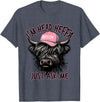 Cool Funny Gag Gifts Design Tee for Men Women I'm Head Heffa Just Ask Me Bossy Highland Cow Baseball Cap T-Shirt - Heather