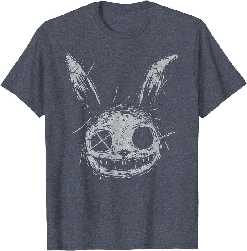 Evil Scary Bunny Rabbit Alt Goth Grunge Horror Aesthetic T-Shirt in Heather Blue