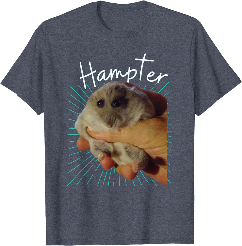 Cute and Funny Hampter Hamster Dunk Meme Pet Owners T-Shirt - Heather Blue