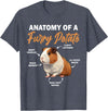 Guinea Pig Lovers Guinea Pig Tees Guinea Pig Shirt Anatomy Of A Furry Potato Guinea Pig Funny T-Shirt - Heather Blue
