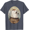 Polar bear Sailor Oil paint Inspired Cool Captain Polar Bear T-Shirt - Heather Blue
