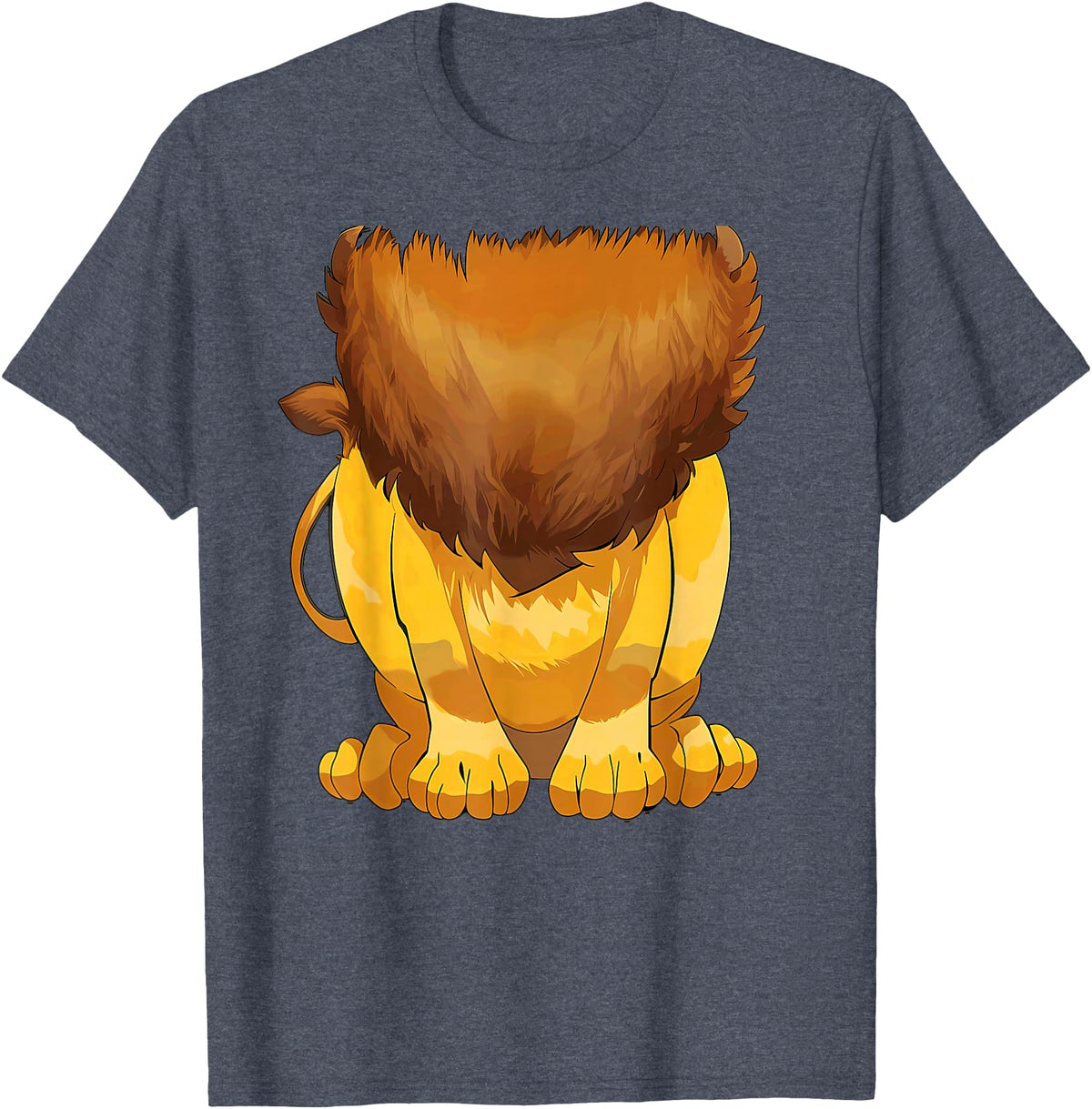 Lion Lazy Halloween costumes Lion Body Halloween Costume T-Shirt - Heather Blue