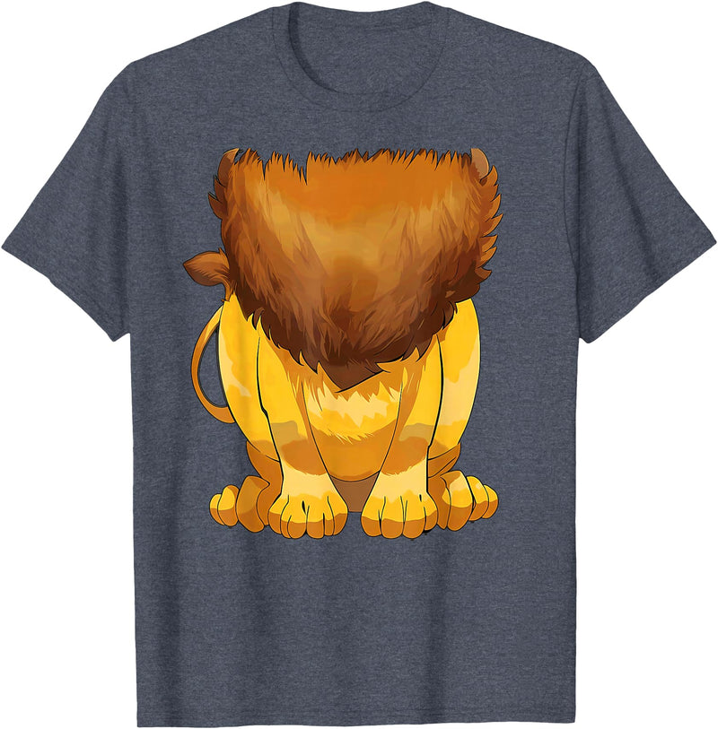 Lion Lazy Halloween costumes Lion Body Halloween Costume T-Shirt - Heather Blue