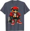 Funny Hip Hop Music lover Hip Hop Teddy Bear Rap Music T-Shirt - Heather Blue