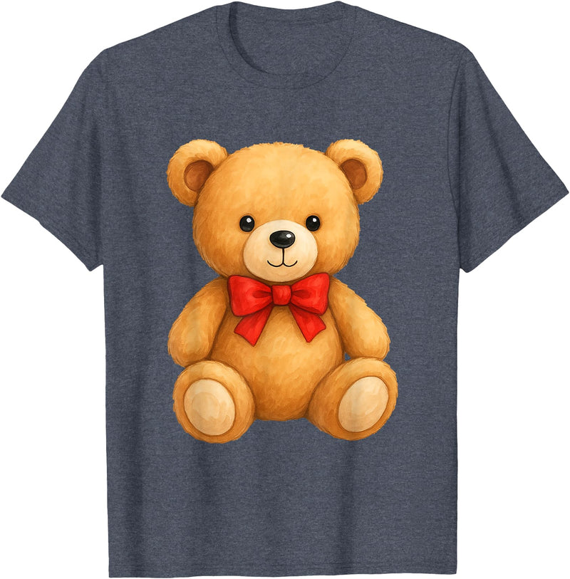 Teddy Bear Accessories Gifts Women Men Kids Teddy Bear Cute Teddy Bear Lover Illustration Graphic Design T-Shirt - Heather Blue