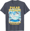 Ice Cold New Years Arctic Iceberg Freeze Swim Team Polar Plunge Freezing For A Reason! Cool Polar Bear Swimming T-Shirt - Heather Blue