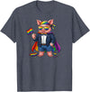 LGBTQ Pig Lovers Costume for Boy Girl Funny Pig LGBT Rainbow Lesbian Gay Pride Women Men T-Shirt - Heather Blue