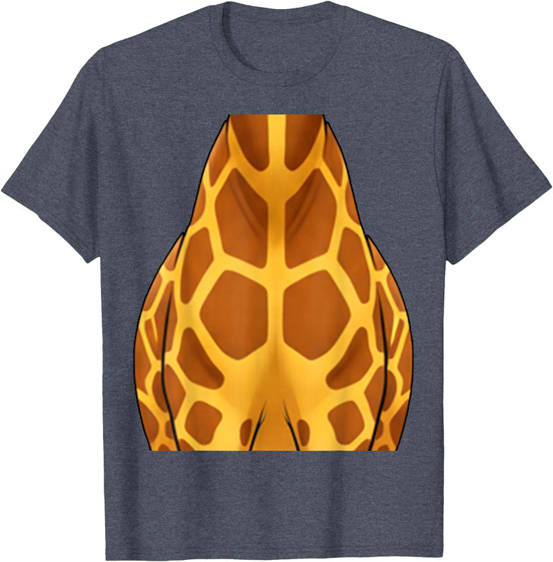 Cute Headless Giraffe Halloween Costume By TEERA Funny Giraffe Body Halloween Outfit T-Shirt - Heather Blue