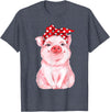 Nettes Schwein mit Kopftuch Komisch vio Cute Pig with Headscarf Funny T-Shirt - Heather Blue