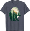 bear outfits for naturelovers and camper green bear double composition nature bears double T-Shirt - Heather Blue