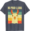 Funny Llama Gift Llama Lover Accessories & Stuff Cool Llama for Men Women No Prob Llama Alpaca Farming Animal T-Shirt - Heather Blue