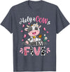 Cow Themed Birthday Party Supplies For Girl 5th Holy Cow I'm Five 5 Years Old 5th Birthday Girl Outfit T-Shirt - Heather Blue