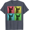 Retro Cute Llama Portrait with Sunglasses Llama Funny Pop Art Llama Lover Photo Booth T-Shirt - Heather Blue