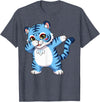generic Funny Cartoon Korean Tiger for Youth Toddler Kids Boys Girls T-Shirt - Heather Blue