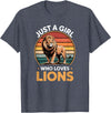 Lion Shirts & Gifts for Girls Girls Lion T-Shirt - Heather Blue